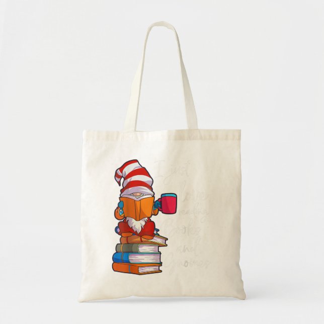 Bolsa Tote Gnomo Women Girls Book Lover Club Gnomo L (Frente)