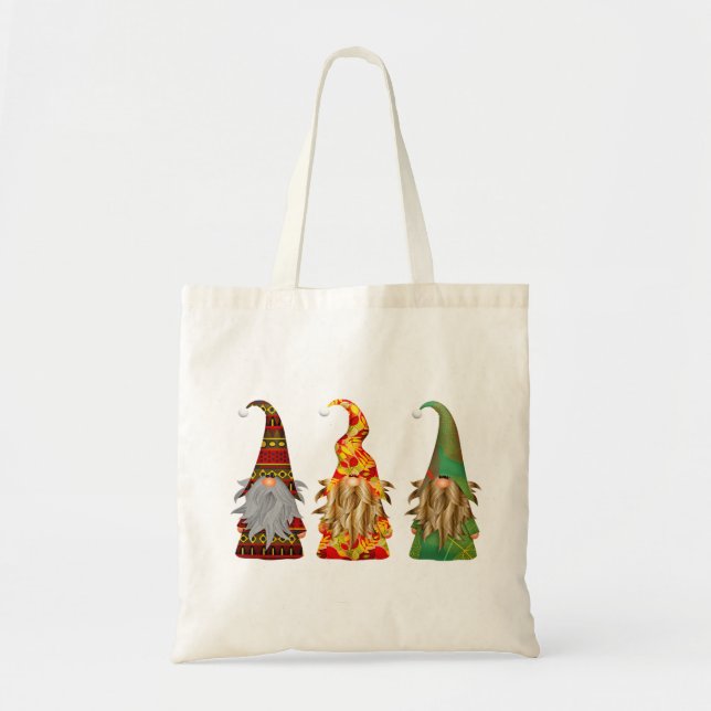 Bolsa Tote Gnomos da Floresta Escandinávia (Frente)