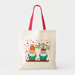 Bolsa Tote Gnomos felizes e mal-humorados