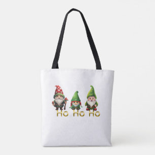 Bolsa Tote Gnomos Ho Ho Ho Natal