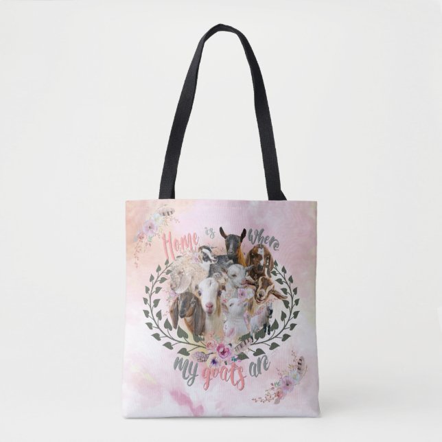 Bolsa Tote GOAT ART | Casa Onde Meus Caprinos Estão GetYerGoa (Frente)