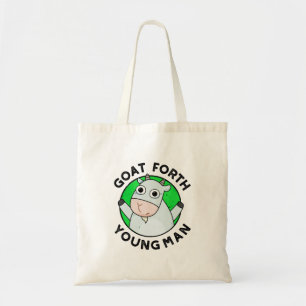 Bolsa Tote Goat Forth Young Man Engraçado Animal Pun