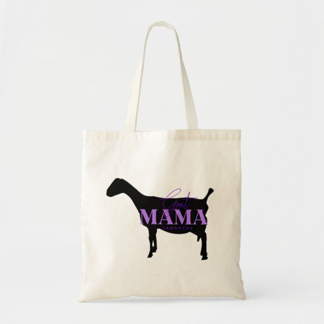 Bolsa Tote Goat Mama - LaMancha Purple (Frente)