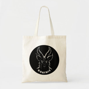 Bolsa Tote Goathic Trocadilho Gótico Bode Satanico