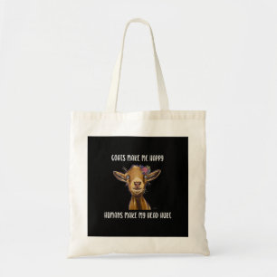 Bolsa Tote Goats Make Me Happy Goat Lover