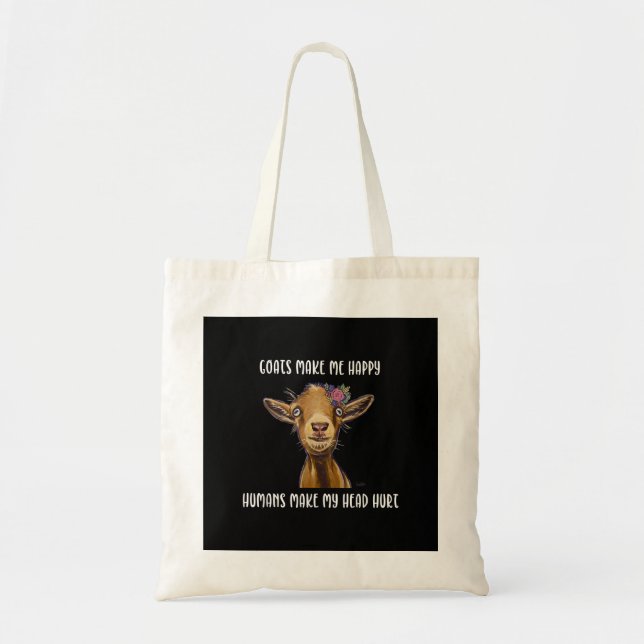 Bolsa Tote Goats me faz feliz demais (Frente)