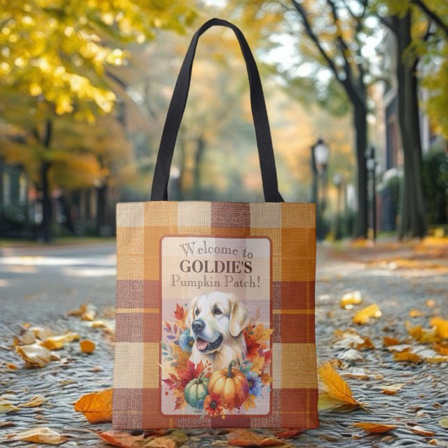 Bolsa Tote Golden Retriever Dog (Criador carregado)