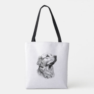 Bolsa Tote Golden Retriever Fine Line Art Phone Case | Artist