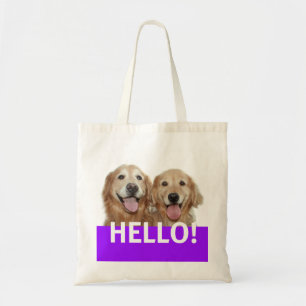 Bolsa Tote Golden retriever olá!