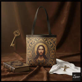 Bolsa Tote Golden Sacred Icon - Jesus