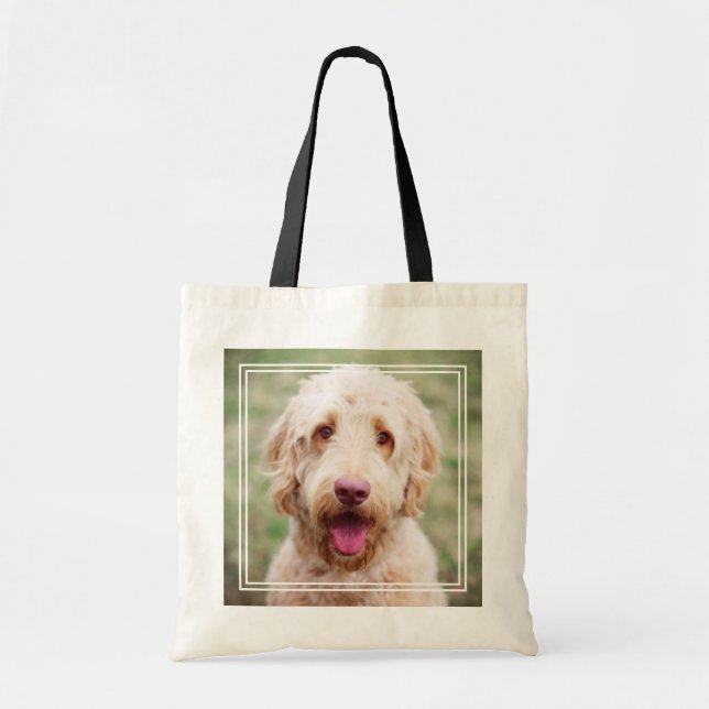 Bolsa Tote Goldendoodle sorrindo (Frente)