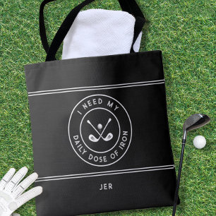 Bolsa Tote Goleador Humor de Ferro de Golfe Divertido Moderno