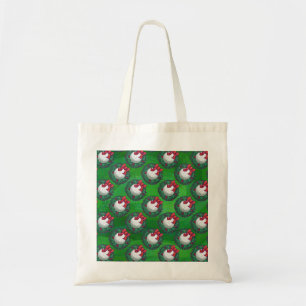 Bolsa Tote Golf Ball Christmas Wreath Standard on Green