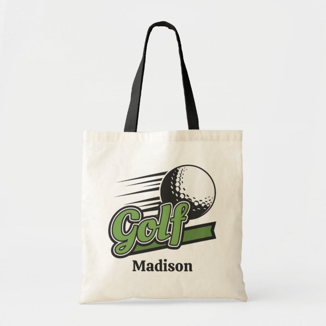 Bolsa Tote Golf de Nome Personalizado (Frente)