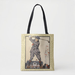 Bolsa Tote Golf Golfer Vintage Antiguamente Golfe