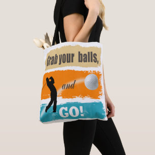 Bolsa Tote Golfe Engraçado Agarre suas bolas ID466