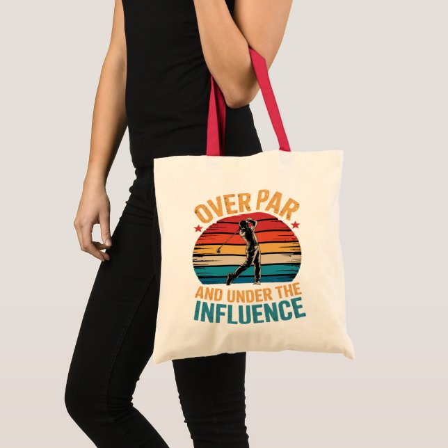 Bolsa Tote Golfe Engraçado Bebendo (Frente (produto))