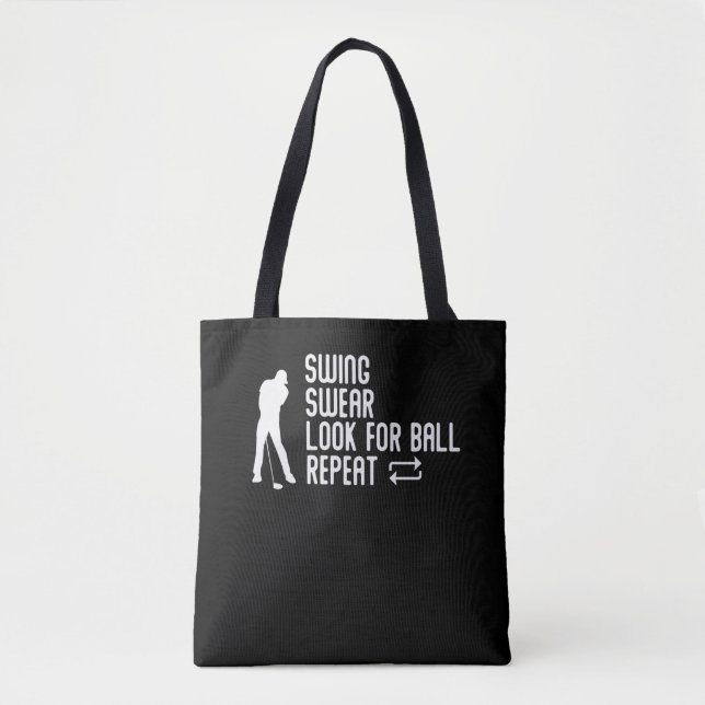Bolsa Tote Golfe Sarcástico Piada Curso de Golfe Humor Golfe (Frente)