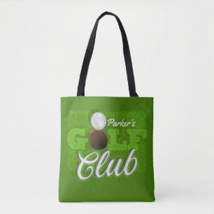 Bolsa Tote Golfer Green Golf Course Club Personalizado