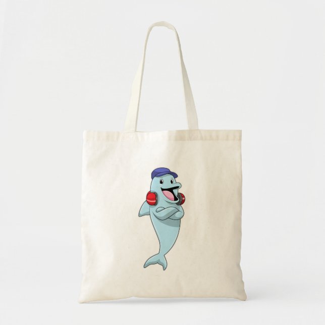 Bolsa Tote Golfinho em Ouça música (Frente)