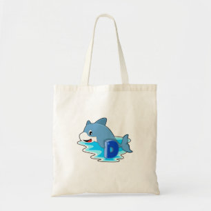 Bolsa Tote Golfinho Nadando com Letra