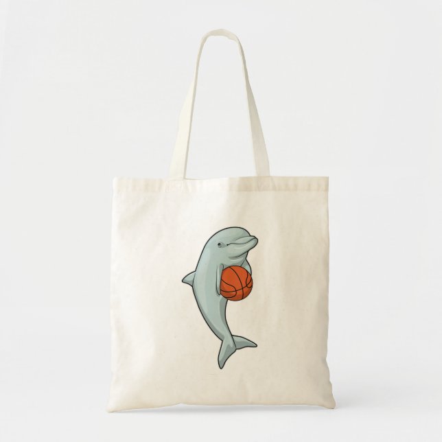 Bolsa Tote Golfinho no Esporte de Basquete (Frente)