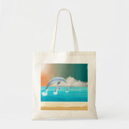 Bolsa Tote golfinho saltando no oceano
