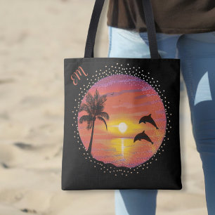 Bolsa Tote Golfinhos Brincando ao Sol