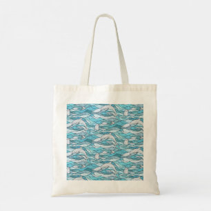 Bolsa Tote Golfinhos De Vidro Arrefecidos Do Oceano Azul