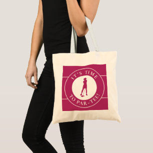 Bolsa Tote Golfista Par Têem Hora de Jogar de Golfe Fofo Para