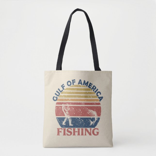 Bolsa Tote Golfo da América polo de pesca patriótico american (Frente)