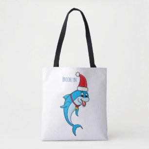 Bolsa Tote Golfo fofinho com desenho de chapéu de Papai Noel