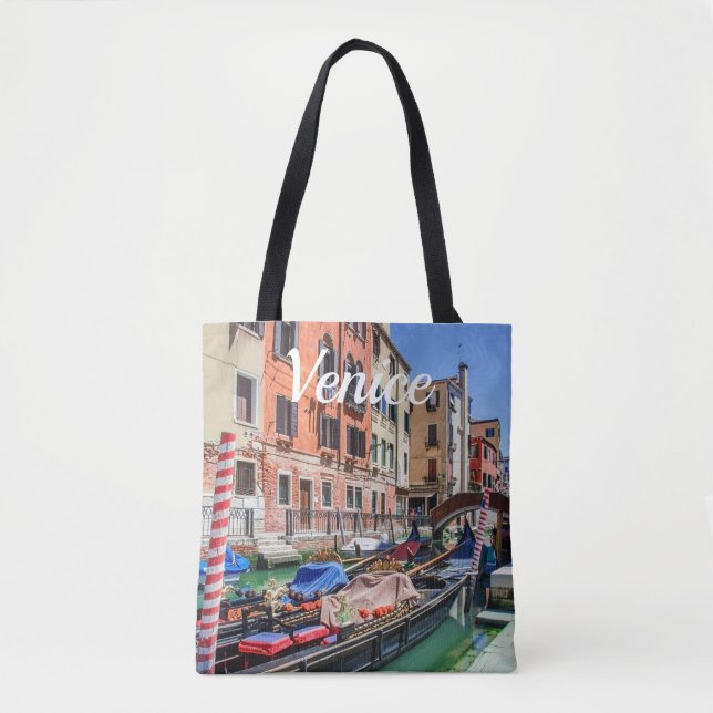Bolsa Tote Gôndola tradicional em Veneza (Frente)