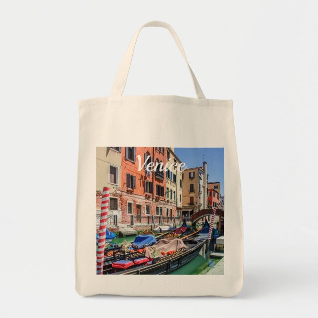 Bolsa Tote Gôndola tradicional em Veneza (Frente)