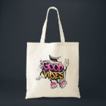 Bolsa Tote Good Vibes Graffiti<br><div class="desc">A vibrant “Good Vibes” graffiti-style design featuring bold pink and yellow lettering with playful street-art elements like drips,  sparkles,  and cartoon-style hands and shoes. Perfect for spreading positivity with a fun urban aesthetic</div>
