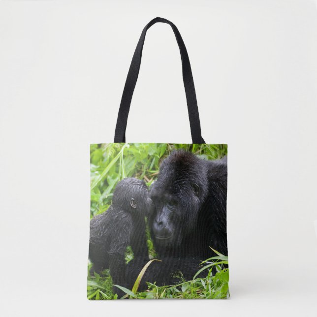 Bolsa Tote Gorila da Montanha Infantil Beija Gorila Macho Sil (Frente)