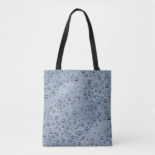 Bolsa Tote Gotas de água de cinza de Gunmetal