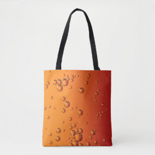 Bolsa Tote Gotas de água na superfície laranja