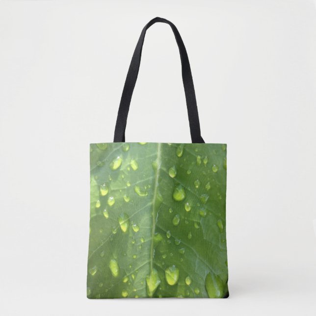 Bolsa Tote Gotas de chuva em folha (Frente)
