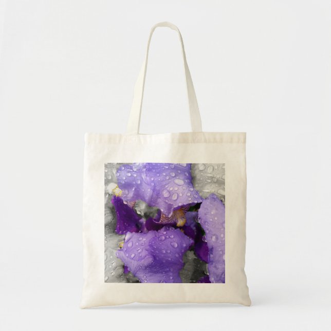 Bolsa Tote gotas de chuva na íris (Frente)