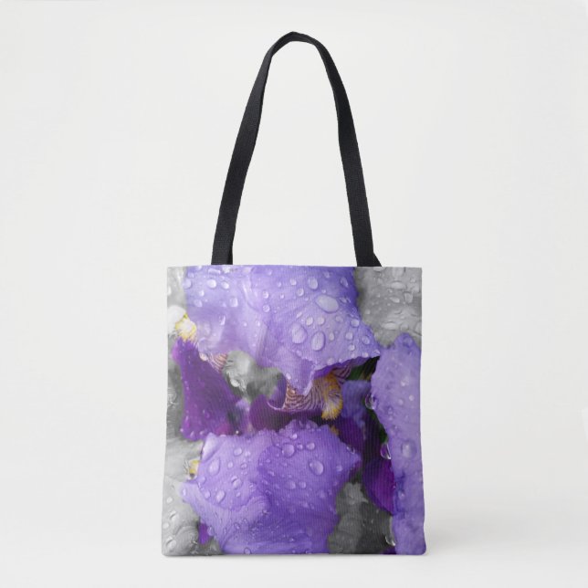 Bolsa Tote gotas de chuva na íris (Frente)