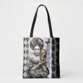 Bolsa Tote Gothic Rose Queen – Dark Romantic Art with Skeleto