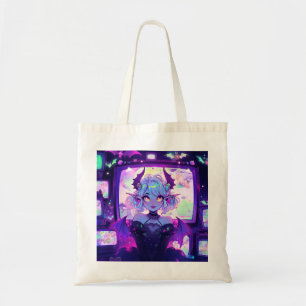 Bolsa Tote Gótica Cyberpunk Demon Fantasy Anime Girl