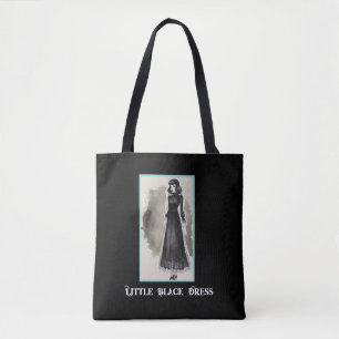Bolsa Tote Gótico Chic Pequeno Vestido Preto - Saco de Toques