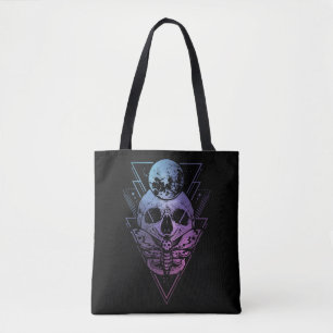 Bolsa Tote Gótico Moon Gótico Gótica Wicca Crescente Lunar