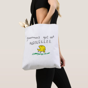 Bolsa Tote Governo fora REE SNEKRIGHT Bandeira Gadsden