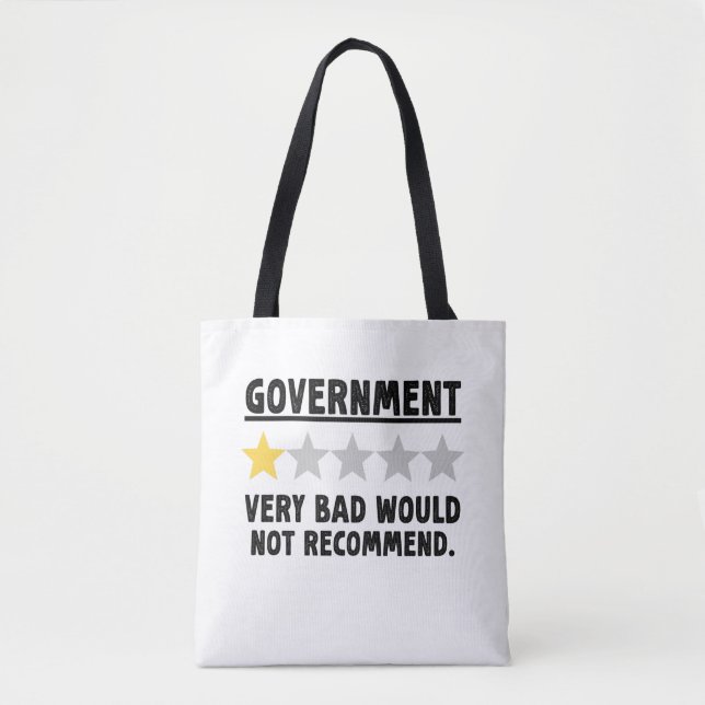 Bolsa Tote Governo Muito Ruim Não Recomendaria Presente (Frente)