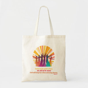 Bolsa Tote Grace e Resiliência Christian Themed Woman's