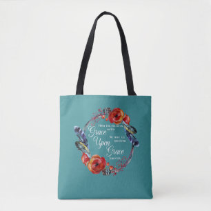 Bolsa Tote Grace Sobre a Escritura De Grace John 1:16