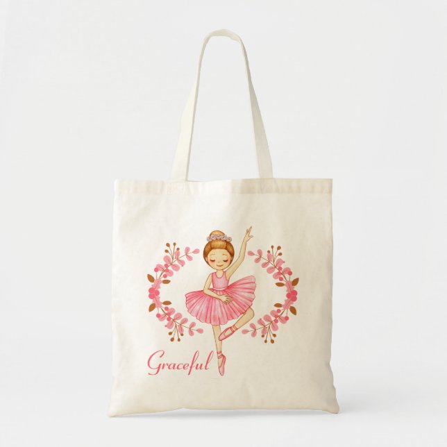 Bolsa Tote Graceful Ballerina Red-Head (Frente)
